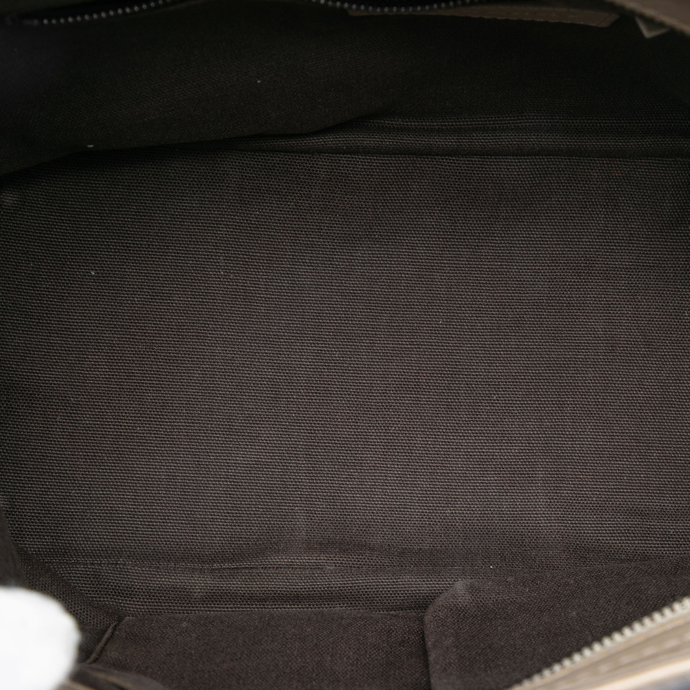 Pre-Loved Burberry Smoke Check Coated Canvas Heathcliff Satchel - Picture 4 of 7